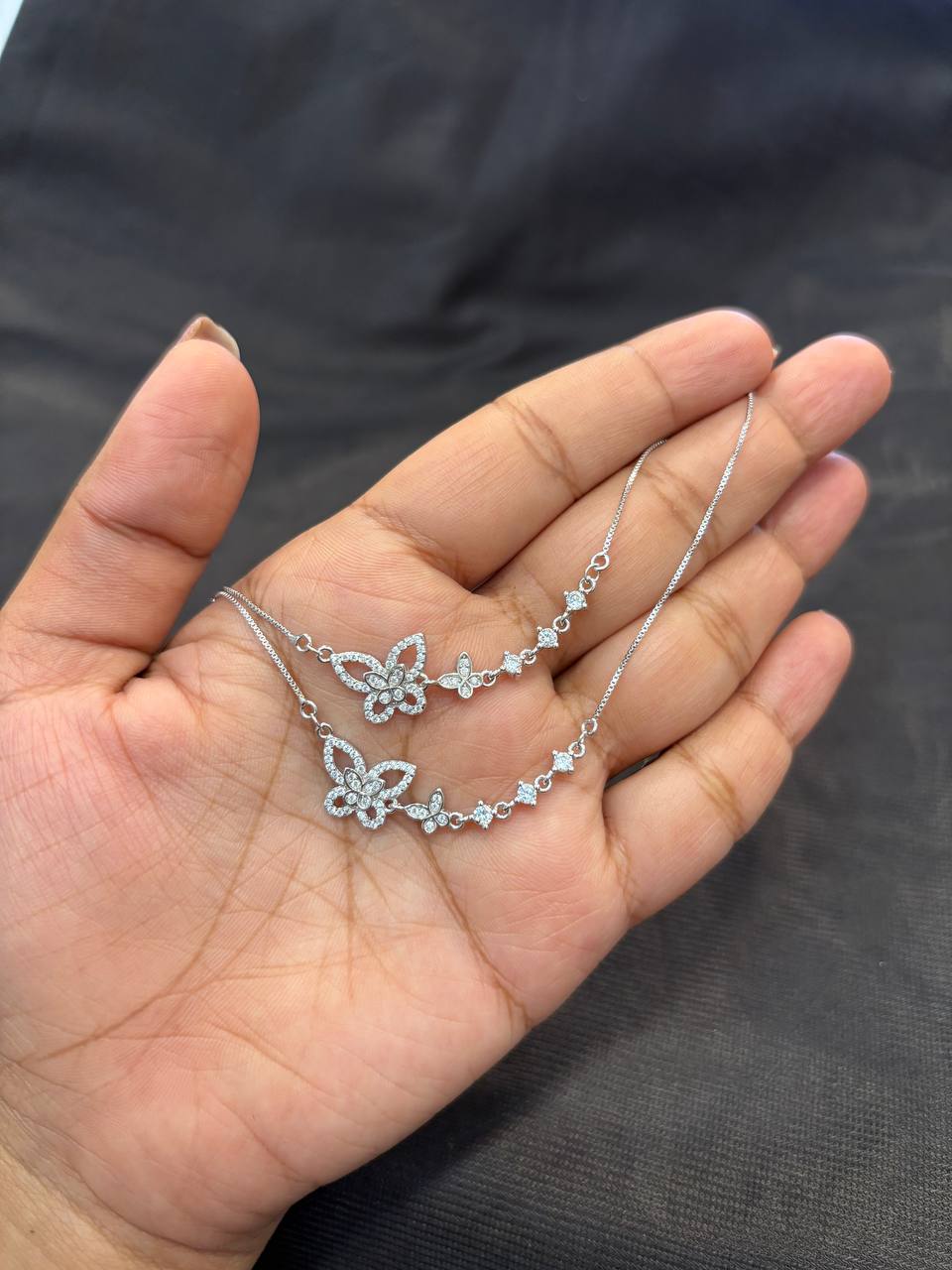 Silver butterfly anklet Silver butterfly anklet