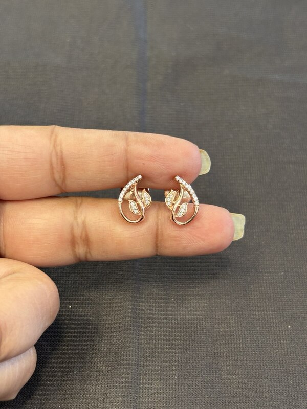 Silver double petal with rosegold finish