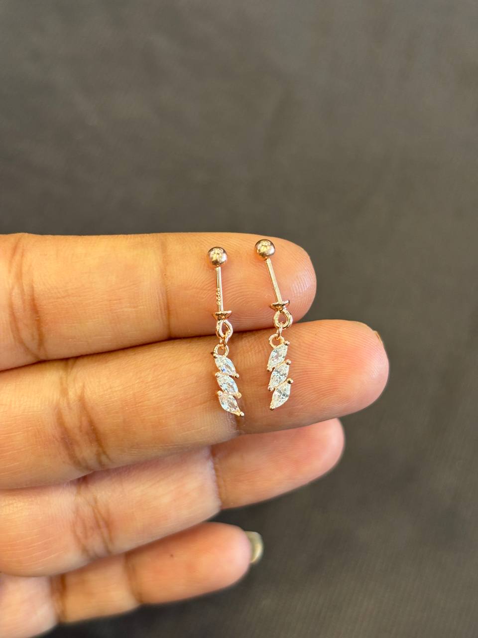 Silver leaf bugadi with rosegold finish