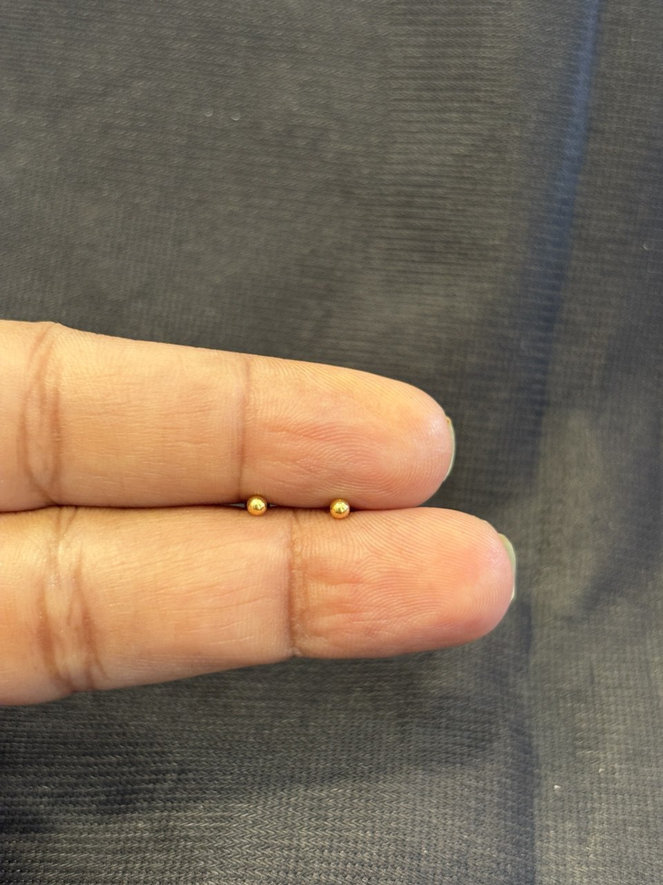 Plain ball 9 carat stud pair