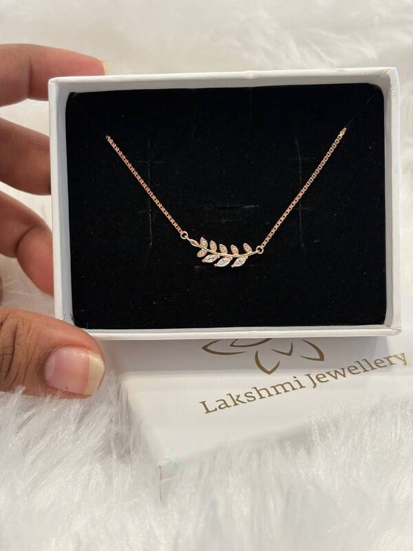 Silver illakiya chain with rosegold finish