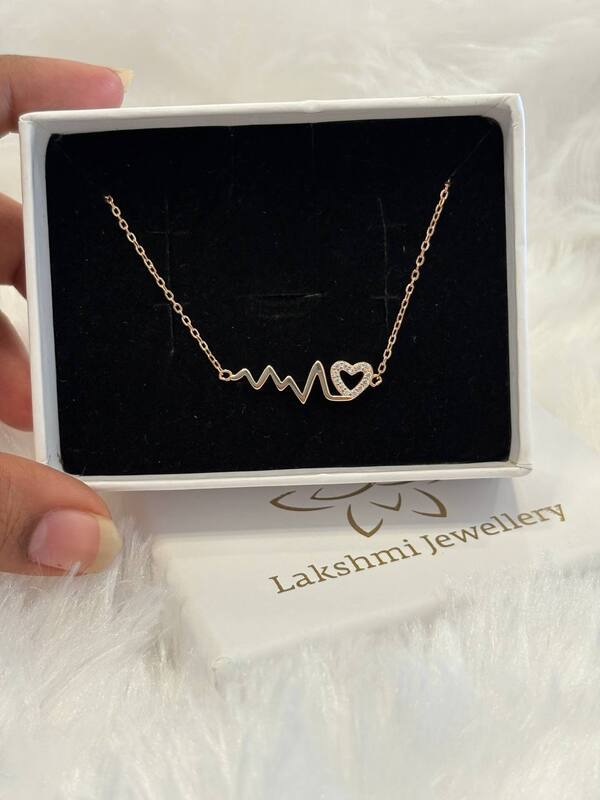 Silver uyir chain with rosegold finish