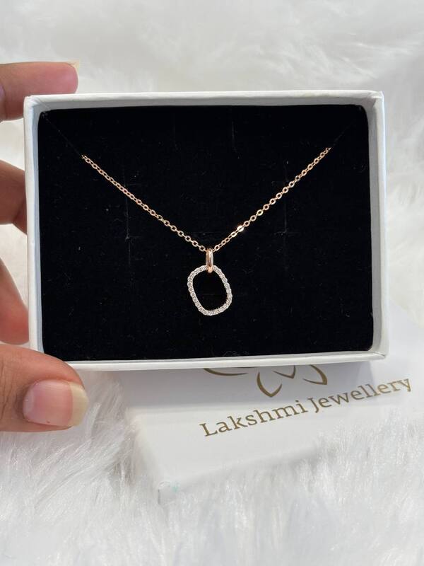Silver laya chain with rosegold fiinish