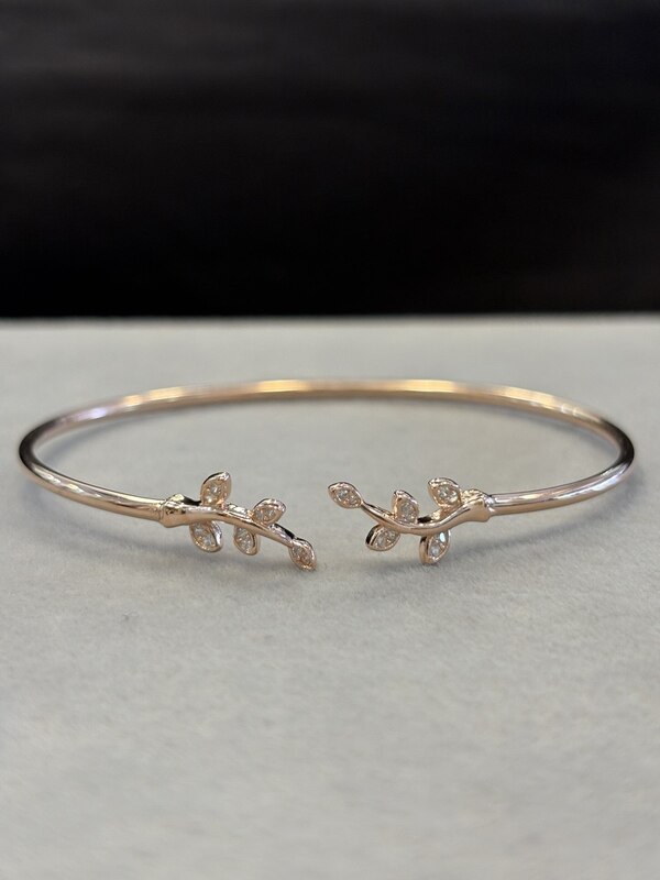 Silver leaf l1 kada with rosegold finish