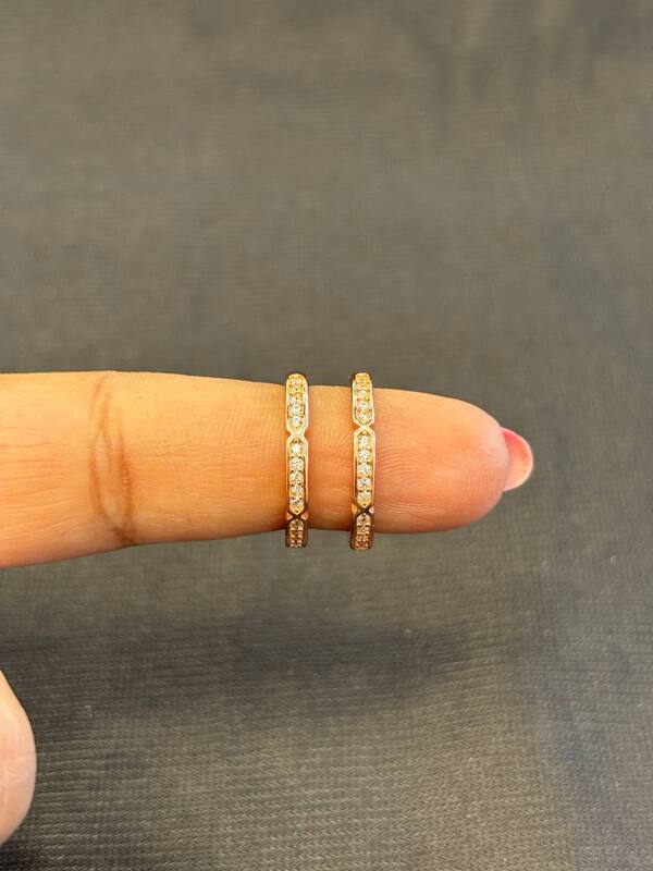 Silver minnal toe ring with rosegold finish